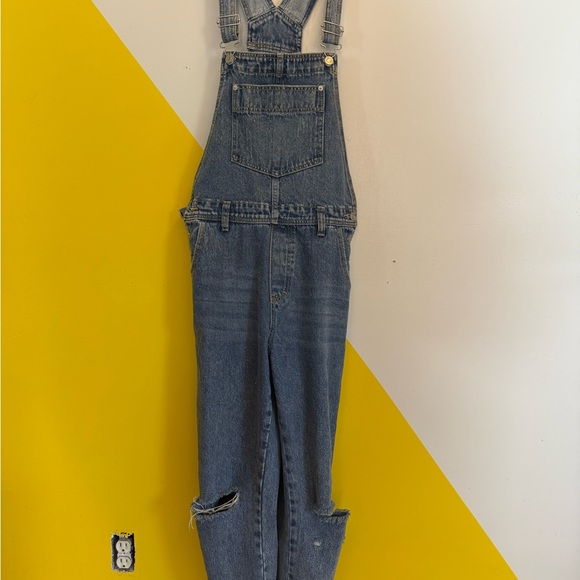 Dressed in LALA Blue Denim Women's Overalls - Picture 1 of 3